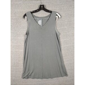 Flax Womens‎ Shirt Small Gray Knit Tunic Sleeveless Capsule Layer Lagenlook